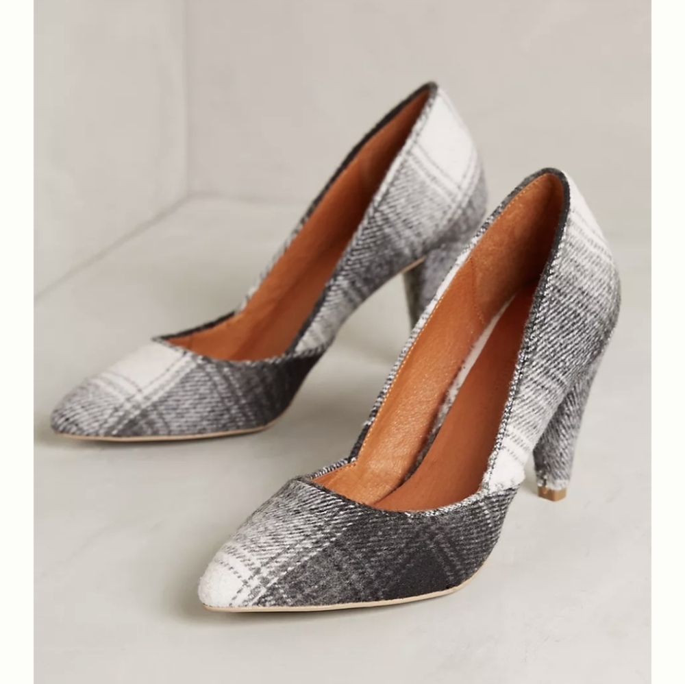 Schuler & Sons Tartan Pumps Anthropologie sz7 EUC